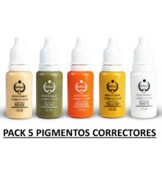 Pack 5 Pigmentos colores correctores (15 mL)
