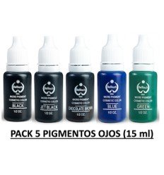 Pack 5 Pigmentos colores ojos (15 mL) 