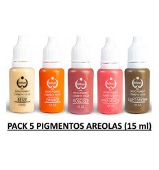 Pack 5 Pigmentos colores areola (15 mL) 